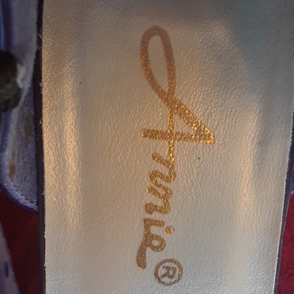 Annie Purple heels open toes ankle strap - Picture 4 of 4